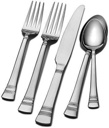 International Silver Kensington Stainless Steel Flatware, 53-Piece Set, Service for 8 (5092778) by Syratech Domestic