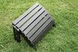 Black Painted 7 Slat Cedar Adirondack Ottoman