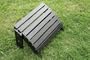 Black Painted Cedar Adirondack Ottoman