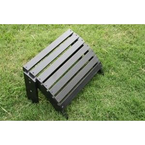 Black Painted 7 Slat Cedar Adirondack Ottoman by 