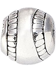 925 Sterling Silver Baseball Bead, For Chamilia, Pandora, Biagi, Personality, Reflections And More Charm Bracelets