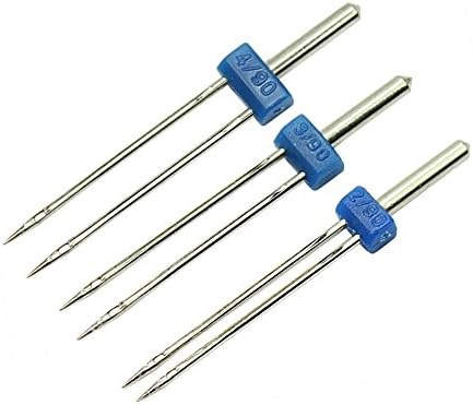 Eaglon High Quality 3 Pcs Durable Double Twin Needles Pins Sewing Machine Accessories