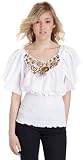 XOXO  Junior's Embellished Flutter Sleeve Top