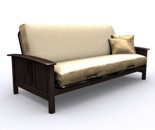 American Furniture Alliance Elite Hermosa Full Metal/Wood Futon Frame, Espresso