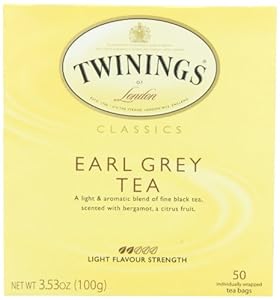 Twinings Earl Grey Tea, Tea Bags, 50-Count Boxes (Pack of 6)