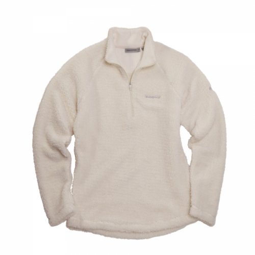 CRAGHOPPERS Basecamp Fluffy Sweat Polaire Demi Zippé pour Femme, Crème, 42