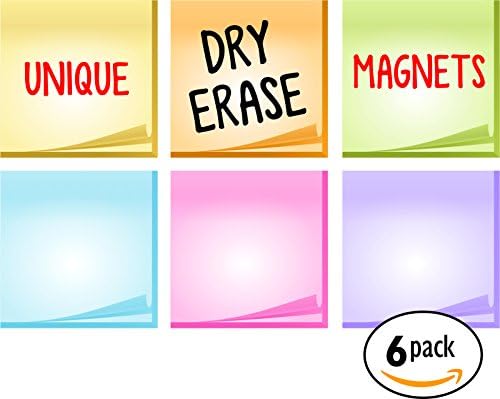 Bigtime Dry Erase Magnetic - Post It Notes Design for Refrigerator | Endless Uses | Use as Reward or Behavior Chart | To Do List or Daily Planner ( 6pc Set )