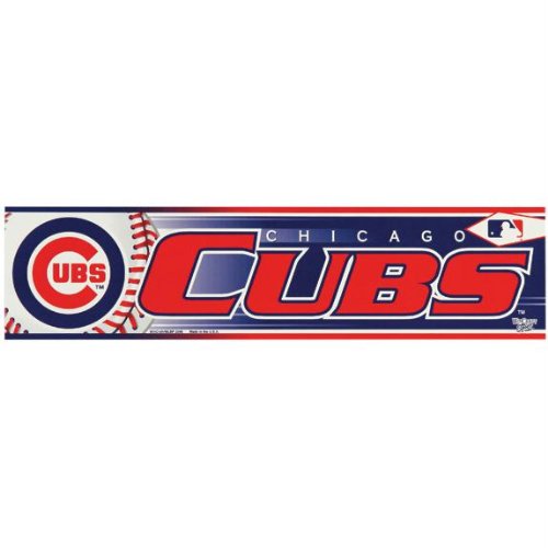 Chicago Cubs - Logo & Name Bumper Sticker MLB Pro Baseball