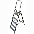 5 Step Aluminium Non Slip Fold Away Step Ladders New