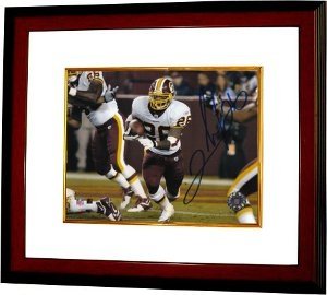Clinton Portis Autographed/Hand Signed Washington Redskins 8x10 Photo Custom Framed