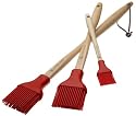 Le Creuset Amazon.com Exclusive 3-Piece Silicone Brush Set, Cherry Red