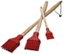 Le Creuset BB0723-67 Amazon.com Exclusive 3-Piece Silicone Brush Set, Cherry Red
