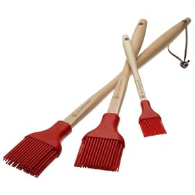 Le Creuset Amazon.com Exclusive 3-Piece Silicone Brush Set, Cherry Red by Le Creuset