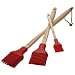 Le Creuset BB0723-67 Amazon.com Exclusive 3-Piece Silicone Brush Set, Cherry Red