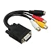 VGA Adapter to TV S-Video RCA Out Cable for PC Video