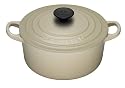 Le Creuset Cast Iron Round Casserole, Almond, 18 cm