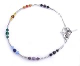 Chakra Jewelry - Chakra Balancing Beaded Anklet - Sterling Silver, Pearls, and Swarovski Crystal Beaded Anklets/Ankle Bracelets.