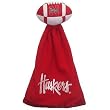 Nebraska Cornhuskers Plush NCAA Football with Attached Security Blanket
