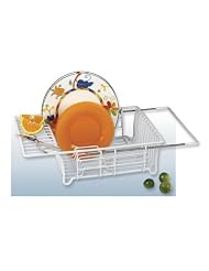 Buy Adjustable Over Sink Dish Drainer (White) (5H x 12W x 17.5D) by Better Housewares