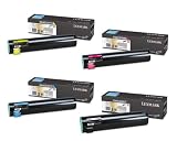 Lexmark Part # X945X2CG, X945X2KG, X945X2MG, X945X2YG OEM Toner Cartridge Set - Black, Cyan, Magenta, Yellow