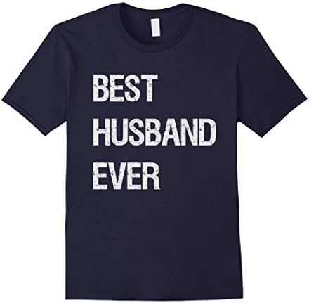 Men's Cotton 2nd Anniversary gift for him, Best husband ever shirt XL Navy