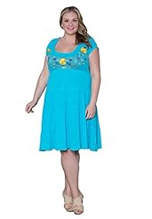  Cotton Scoop Neck Puff Sleeves  Dress With Ruffles