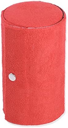 3 Tiered Removable Mini Travel Jewelry Case Cylinder Jewelry Holder Organizer Red