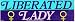LIBERATED LADY decal bumper sticker