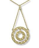 Circle of Life Pave Diamond Pendant in yellow gold by Zasha Signature Jewelry