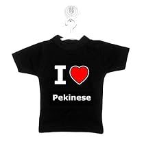 I love Pekinese - Mini T-Shirt f&uuml;r Autoscheibe, Fenster, usw.