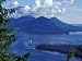 Aerial View of Boat and Annette Island near Ketchikan, Inside Passage, Alaska, USA Ph...