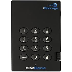 iStorage DiskGenie Pin Code Encrypted Hard Drive 500GB
