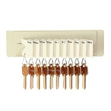 STEELMASTER Wall Mount Key Rack for 10 Keys, 8 x 2.25 Inches, Sand (201401003)