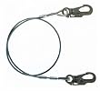 FallTech 730710 Vinyl-Coated Cable Restraint Lanyard, 10-Foot