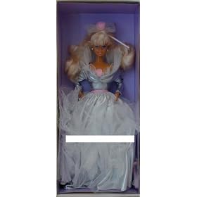 MATTEL BARBIE poup�e blonde collector doll "everyone loves to get applause " - robe argent et dentelle blanche - collection 1991