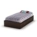 South Shore Logik Collection Twin Mates Bed, Chocolate