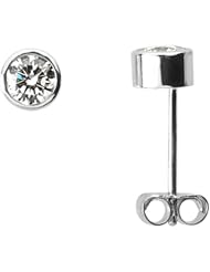 Platinum Bezel-Set Diamond Solitaire Earrings - 0.50 Ct. -- LIFETIME WARRANTY