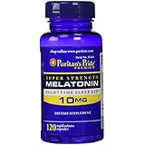 Puritan's Pride Super Strength Rapid Release Capsules Melatonin 10 mg -- 2 Bottles each of 120 Count