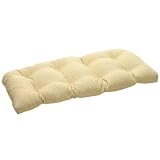 Pillow Perfect Outdoor Yellow/Gray Geometric Wicker Loveseat Cushion