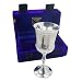 Kiddush Cup for Shabbat, Silver Plated. Etched Star of David and Kiddush Blessing. Carved Floral Rim Design. Beautifuly Velvet Gift Boxed. Size: 6.5 Tall. Great Gift For: Yom Kippur Rosh Hashanah Shabbat Purim Sokot Simchat Torah Hanukkah Passover Lag Baomer Shavuot Rabbi Temple Chupah Wedding Housewarming Anniversary Bar Mitzvah Bat Mitzva and Jewish Homes