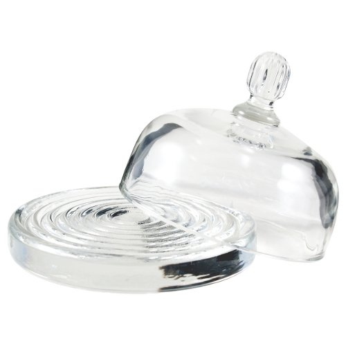 KitchenWorks Large Round Glass Butter Dish with Dome Lid New eBay