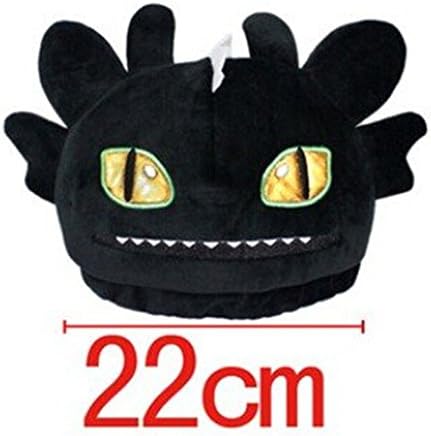 Aluckyday Lovely How to Train Your Dragon Night Fury Plush Hat ,Birthday Gift 003
