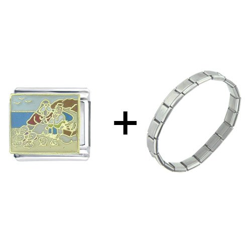 Alice In Wonderland The Walrus And Carpenter Italian Charm Bracelet