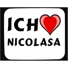 Mauspad mit Ich liebe Nicolasa Dekoration
