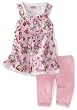 Young Hearts Baby-Girls Infant Pink Woven Dress and Pink Pant Set