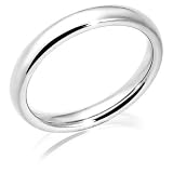 Women's Platinum 3mm Comfort Fit Wedding Band Ring, Size 7