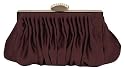 Satin, Pleats, Metal Frame, Rhinestone Closure, Evening Bags - Dayana (71 2847)