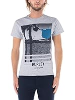 Nike Hurley Camiseta Manga Corta Not Goin Out Pocket (Gris Jaspeado)
