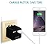 JOTO Dual Ports USB Wall Charger Power Adapter with Smart IC Intelligent High Speed Charging (17W/3.4A), Portable USB Travel Charger for Apple, Android and all other USB Powered Mobile Devices (2 Port USB Travel Charger) (Black)