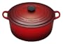 Le Creuset Enameled Cast-Iron 5-1/2-Quart Round French Oven, Red